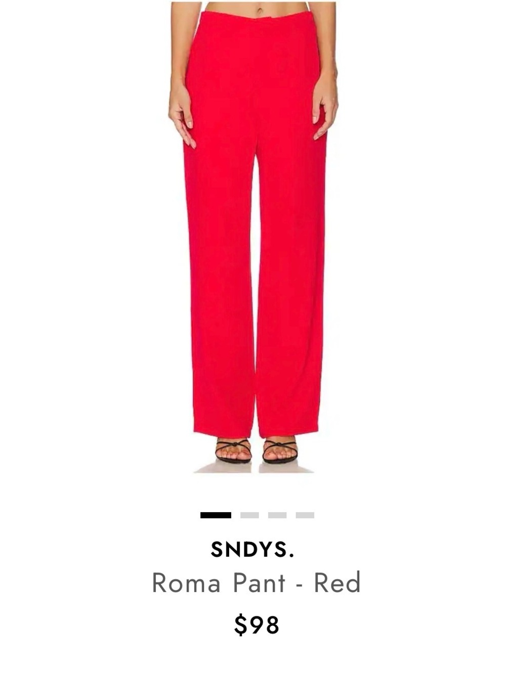 SNDYS. Roma Wide-Leg Pants — Red